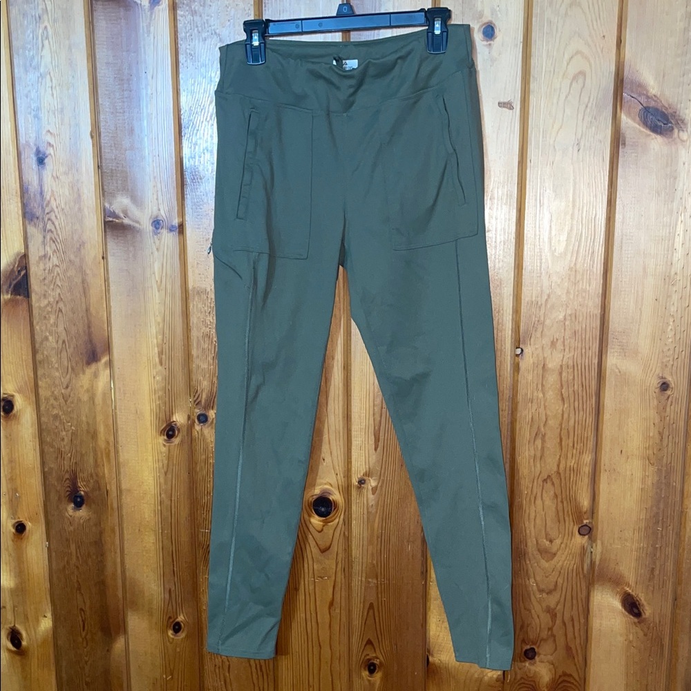 Olive Green ridge cut women’s straight legging style pants size medium work - Picture 4 of 10